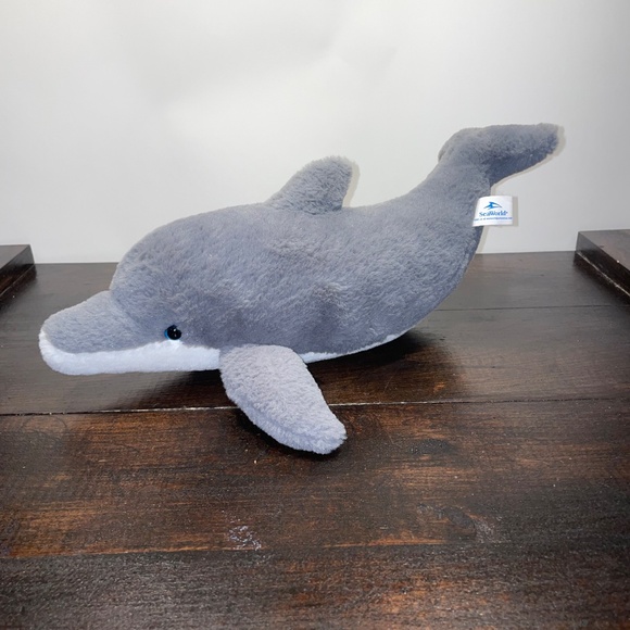 SeaWorld‎ Parks Bottlenose Dolphin Plush Sea Animal Stuffed Toy 14" - Picture 3 of 8